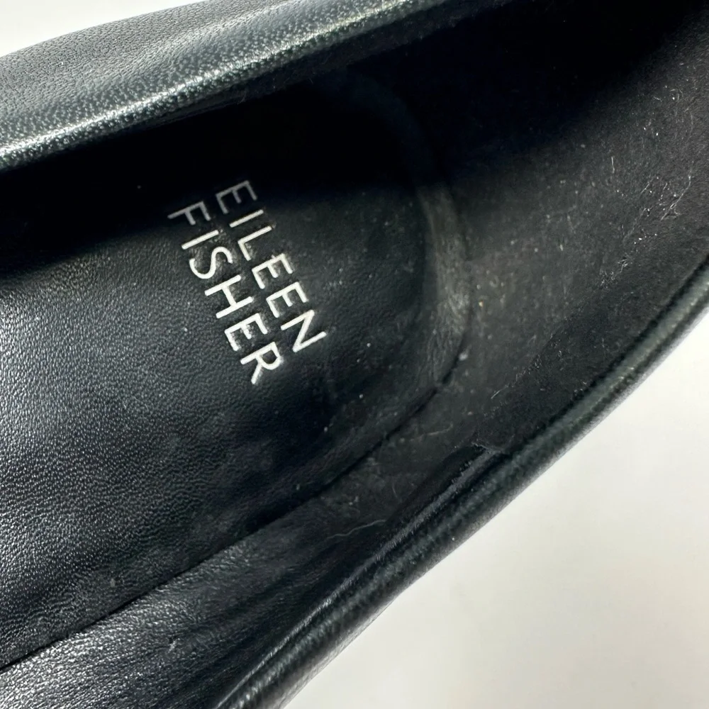 Eileen Fisher Black‎ Leather 3.5